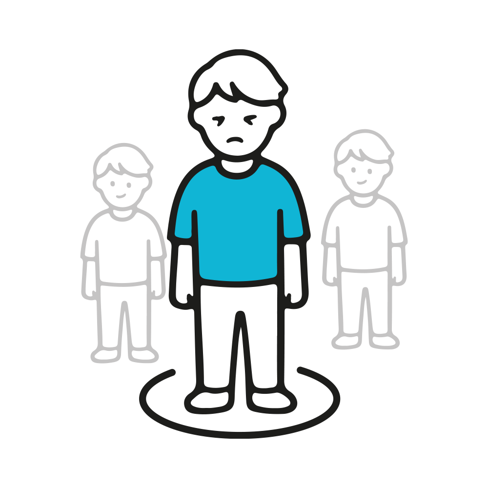 Grafika znaku Samotność